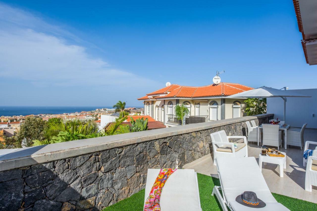 Luxury White Villa With Sea View, Heated Pool Costa Adeje (Tenerife) Exterior foto