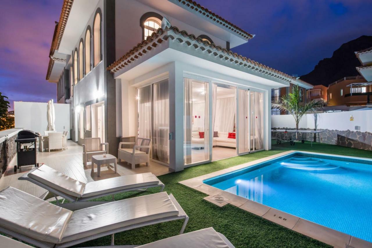 Luxury White Villa With Sea View, Heated Pool Costa Adeje (Tenerife) Exterior foto