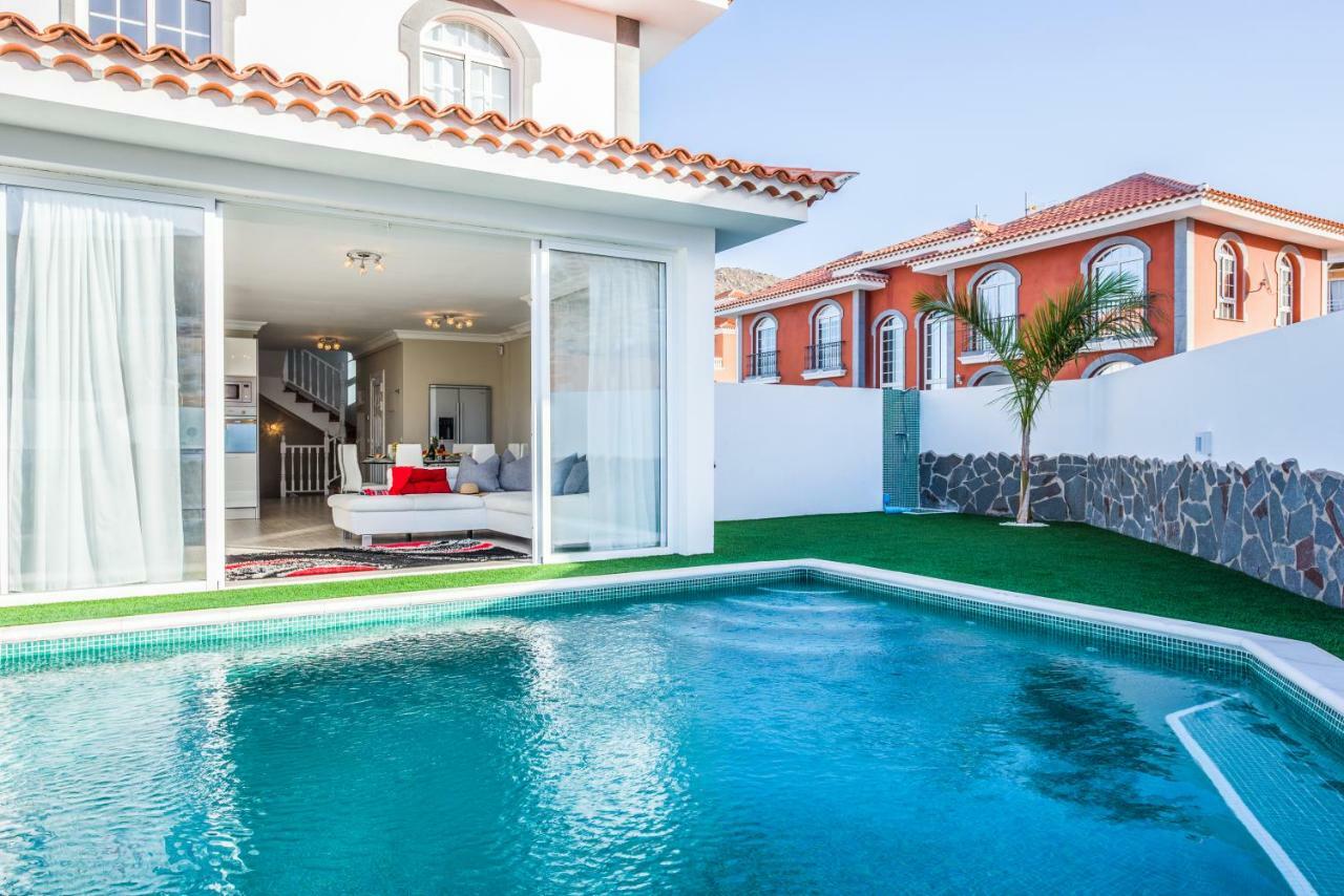 Luxury White Villa With Sea View, Heated Pool Costa Adeje (Tenerife) Exterior foto