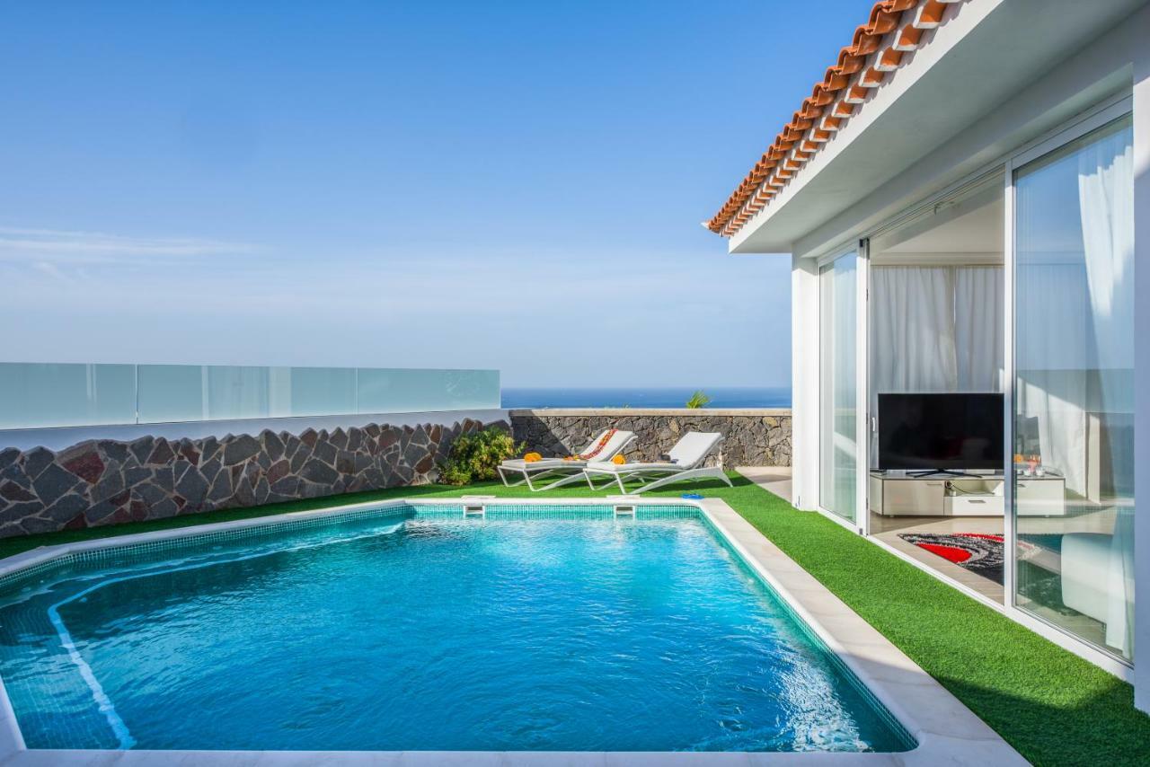Luxury White Villa With Sea View, Heated Pool Costa Adeje (Tenerife) Exterior foto